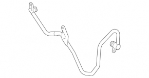Left turbine cooling pipe Mercedes CLS-class C218 14-18 return, 4.7, 5.5