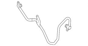 Left turbine cooling pipe Mercedes CLS-class C218 14-18 return, 4.7, 5.5