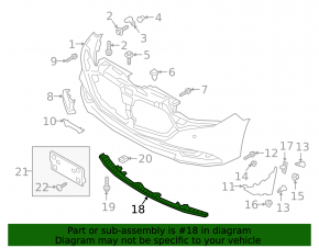 Front Bumper Fastener Center Lower Mazda 3 19- 4d OEM