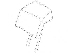 Headrest rear center Lincoln MKZ 13-16 leather black