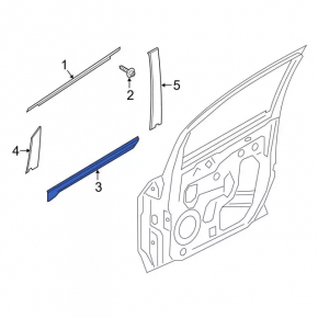 Door trim lower rear right Ford Ecosport 18-22