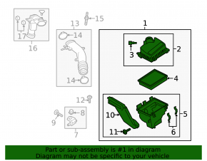 Air Filter Housing Ford Edge 15-18 2.0T