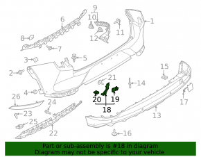 Rear Bumper Bracket Lower Left Ford Mustang Mach-E 21-23