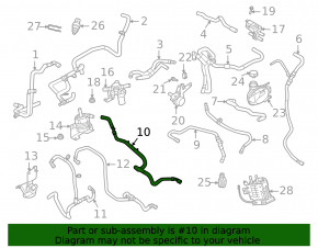Cooling system hose with a tube for the temperature sensor of the Ford Mustang Mach-E 21-23