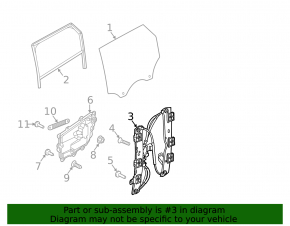Rear left window lift with motor for Land Rover Range Rover Velar 18-26