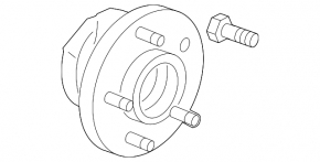 Front left hub Chevrolet Volt 11-15 rusty