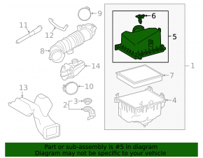 Air filter housing with flow meter Toyota Rav4 19- 2.5 upper part
