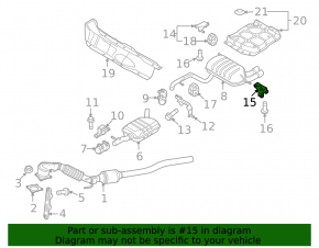 Rear muffler bracket VW Jetta 11-18 USA without rubber
