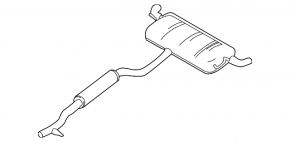 Infiniti QX30 17-19 exhaust pipe is dented