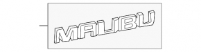 Emblem inscription MALIBU trunk lid Chevrolet Malibu 16-23
