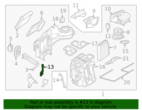 Heater Air Temperature Sensor Infiniti QX30 17-