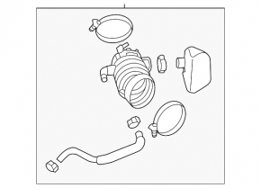 Air duct for Hyundai Azera 12-17 3.3 manifold