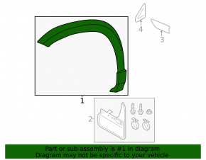 Front left fender arch trim VW Taos 22-25