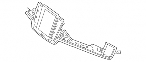 Front panel trim monitor frame Volvo V90 17-22 usa, chrome, black gloss