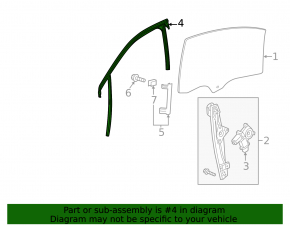 Glass seal front right Chevrolet Bolt EUV 22-23