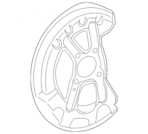 Brake Disc Cover Front Left Lexus GS350 GS430 GS450h 06-11 rwd