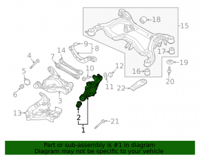 Rear left axle shaft with hub, Audi A6 04-11 AWD