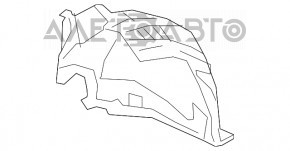 Front left rear fender liner for Audi Q8 21-