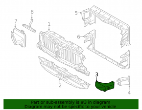 Front left brake disc duct BMW X3 G01 18-23 Xdrive30i, m40i, brakes, front, Without m, m competition, brakes, front
