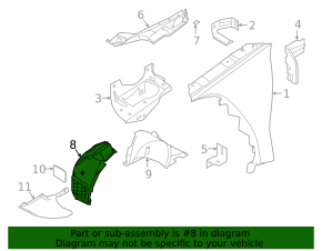 Front right fender liner for BMW Z4 18-25