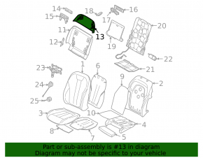 BMW X7 G07 19-26 black, Comfort rear upper passenger seat cover