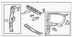 Toyota Highlander 14-19 radiator panel TV