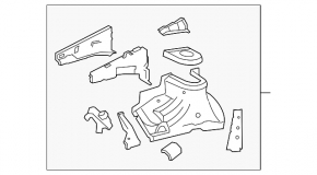 Front quarter right Toyota Rav4 06-12 silver