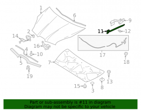 Subaru b9 Tribeca hood strut