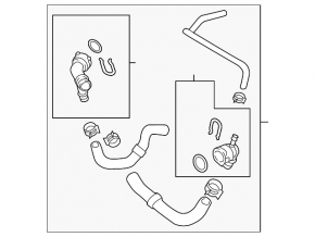 Upper cooling pipe VW Tiguan 18- 2 hoses OEM