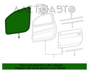 Door seal front left Fiat 500 12-19