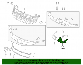 Radiator grill bracket grill Honda Accord 16-17 hybrid