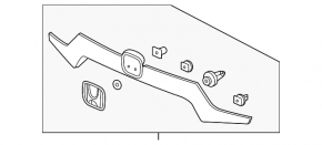 18-18 Honda Accord trunk lid molding