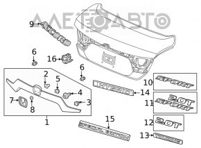 18-18 Honda Accord trunk lid molding