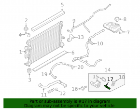 Engine Coolant Temperature Sensor Lincoln MKC 15-19 2.0, 2.3