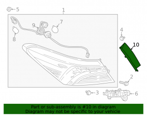 Rear right outer wing light trim Toyota Camry v70 18-18 Japan built