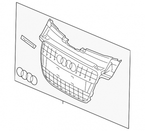Radiator grille Audi A4 B8 13-16 rest gloss