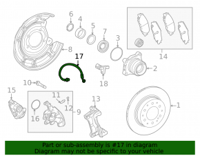 Rear right brake hose for Toyota Land Cruiser 24-26