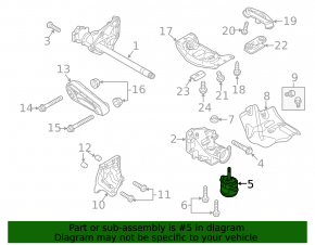 Engine mount right Porsche Panamera 14-16 4.8 AWD BAPMIC