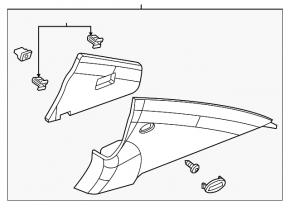 Rear pillar trim left Chevrolet Cruze 11-15 ser