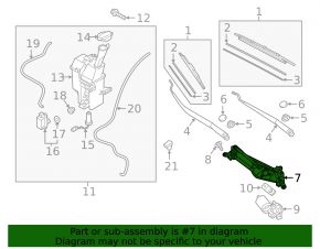 Windscreen wiper trapezoid with motor Hyundai Tucson 16-21