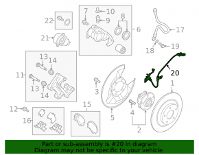 ABS sensor rear left Mazda CX-5 16 FWD