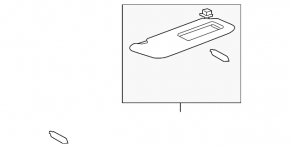 Right visor for Mazda CX-5 13-16 gray