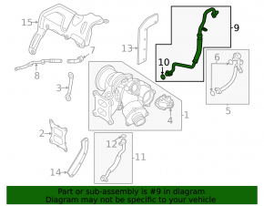Audi A3 22-26 turbine oil supply pipe