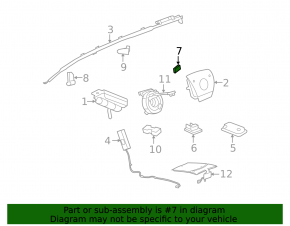 Left door airbag sensor for Chevrolet Volt 11-13