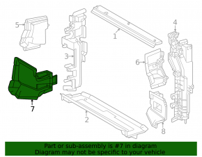 Right lower radiator deflector for Lexus RX350 RX350h RX450h 23-26 Japan built