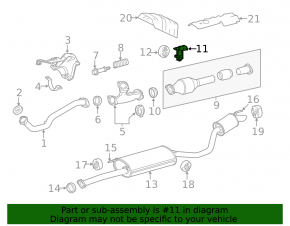 Exhaust Bracket Middle Part Toyota Highlander 17-19 3.5
