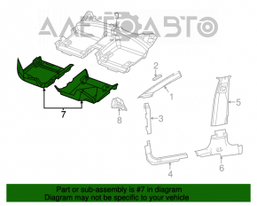 Floor covering left Chrysler 200 15-17 black