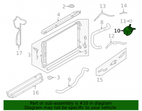 Nissan Rogue 21-23 Coolant Expansion Tank Without Cap