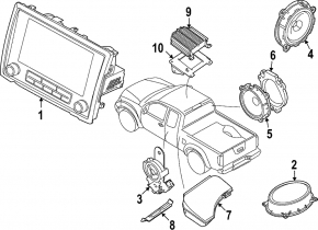 Front left door speaker Infiniti Q50 17-20