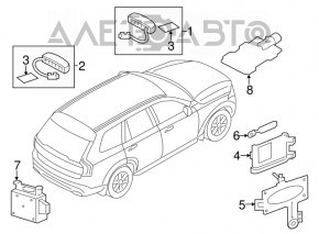 Volvo XC90 Trunk Fuse Box Bracket 16-22